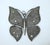 Silver Silver Metal Articulated Butterfly Pendant Necklace, c.1970 For Sale - Image 8 of 12