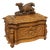 Well Carved French Oak Coffret Jewel Box, Circa 1890 For Sale