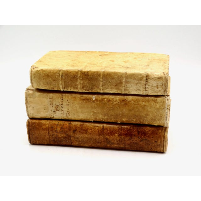 Collection of 3 beautiful 18th-Century Italian vellum volumes. These are written of course in Latin and date from 1717.....