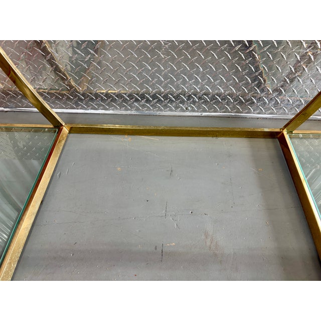 Hollywood Regency Brass Vanity / Desk in the Milo Baughman Style. Circa 1970s For Sale - Image 17 of 18