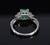 Late 20th Century Gia Colombian No Oil Emerald & 0.18ct Diamond Platinum Ring Size 6 For Sale - Image 16 of 18