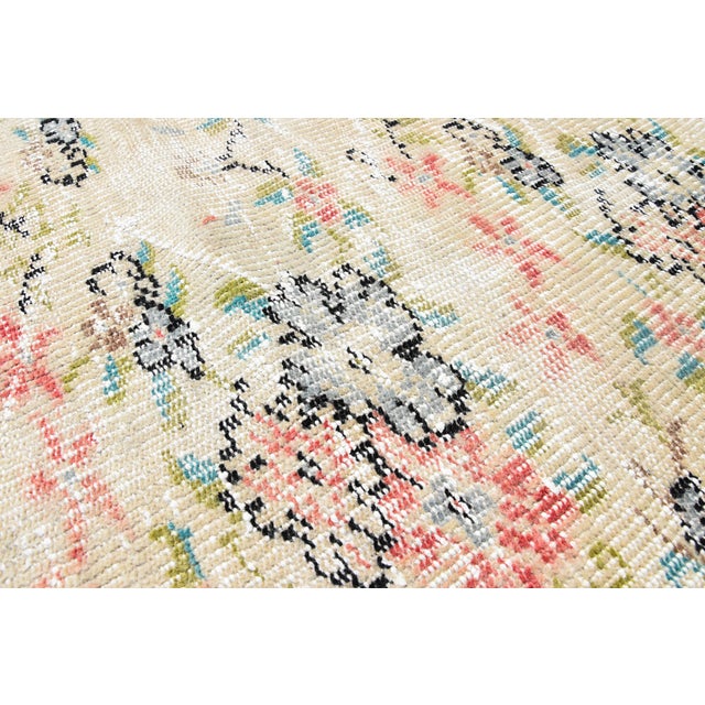 Red 1970s Turkish Red Floral Rug For Sale - Image 8 of 9