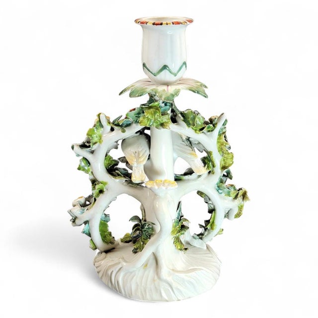 Derby Porcelain Fable Candlestick with Dog and Birds, 1760 For Sale - Image 5 of 14