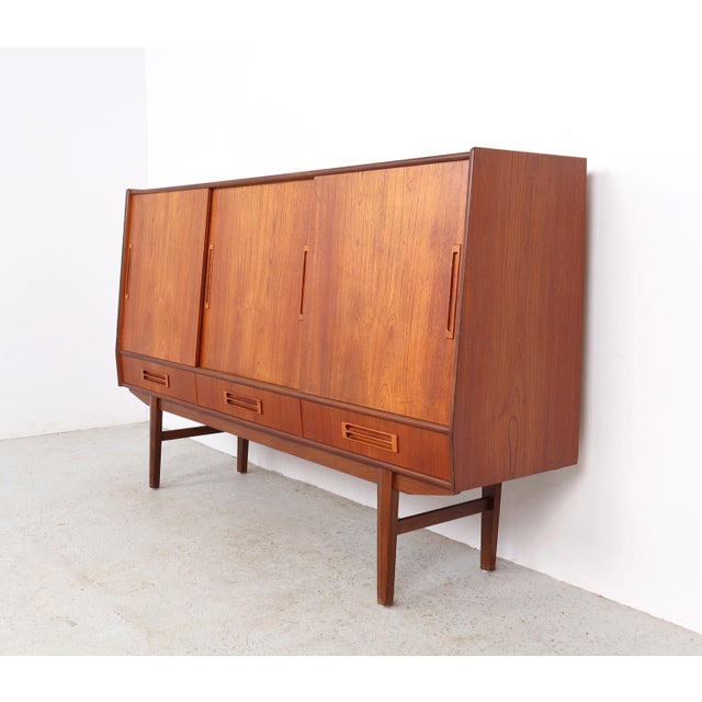1960s Danish Teak Highboard with Bar Section, 1960s For Sale - Image 5 of 16