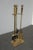 French Country Vintage French Country Gold Brass Fireplace Tools W Three Tools For Sale - Image 3 of 12