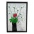 White Flowers in Black Vase Original Painting For Sale
