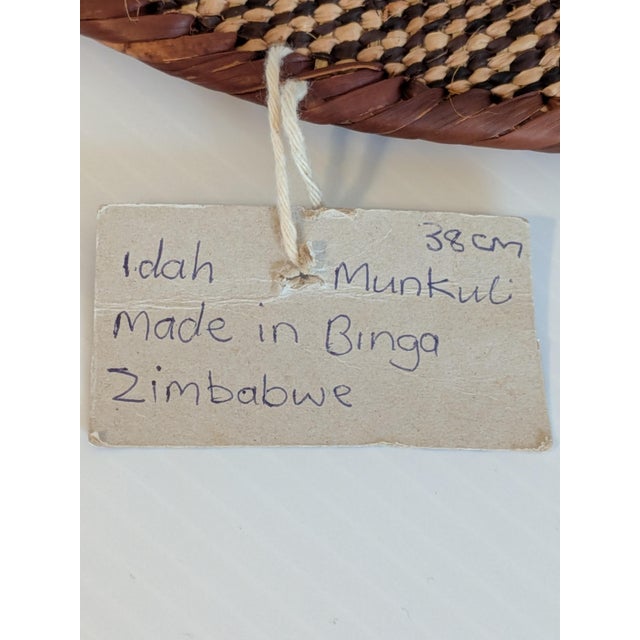 Vintage Hand Woven African Bonga Basket For Sale In Santa Fe - Image 6 of 7