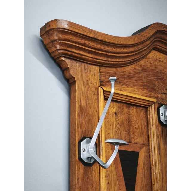19th Century Gründerzeit Oak Hall Tree with Mirror, 1890 For Sale - Image 11 of 18