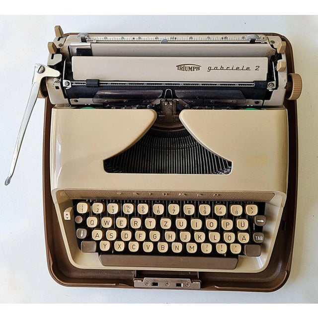 Vintage German Triumph Typewriter with Case, 1960s For Sale - Image 9 of 10