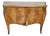 19th CFrench Kings & Tulip Wood Inlaid Two Door Buffet Server Bar Commode For Sale