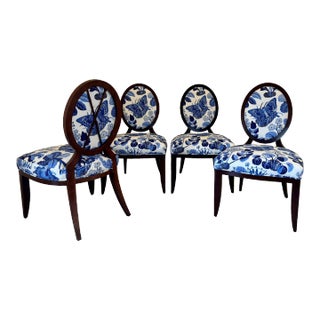 Barbara Barry for Baker Oval X-Back Dining Chairs - Set of 4 For Sale