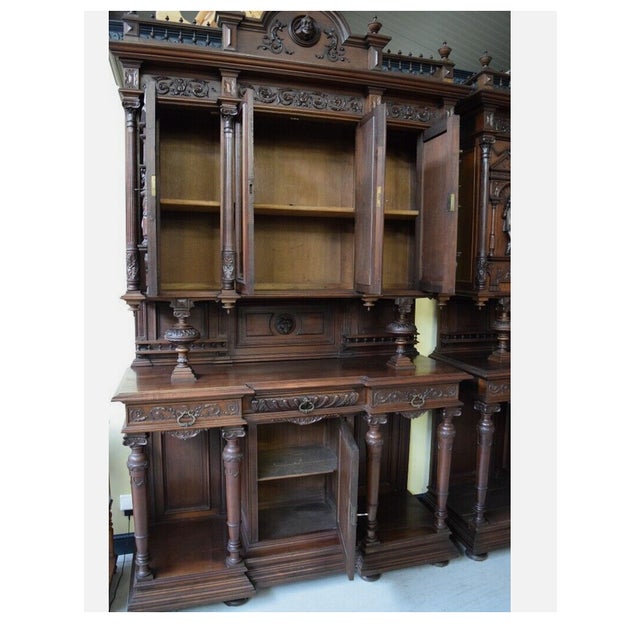 Wood Antique Walnut Buffet, 1880s For Sale - Image 7 of 9