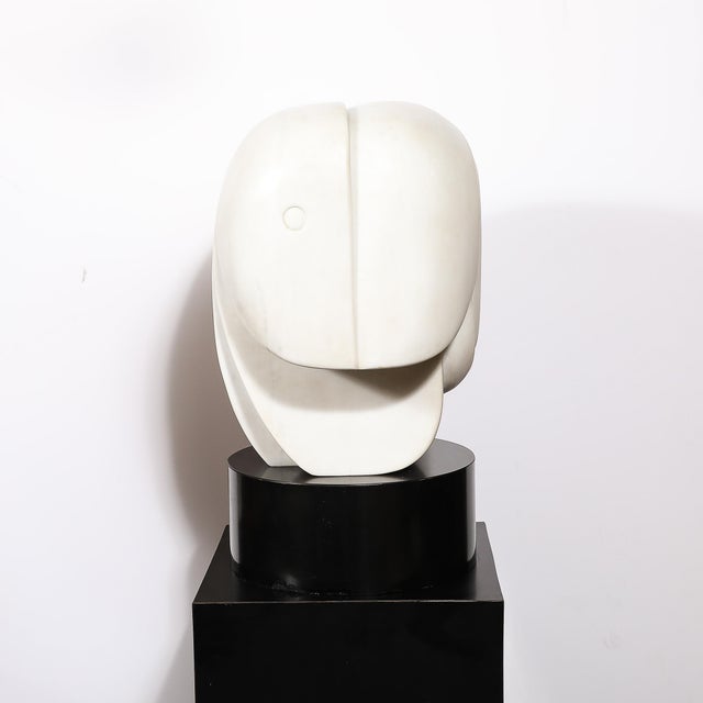 William P. Katz Mid-Century White Marble Amorphic Sculpture Entitled 'In the Beginning' by Katz For Sale - Image 4 of 11