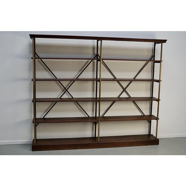 Large Oak and Iron Shelving Unit / Store Display by Theodore Scherf, France 1890s For Sale - Image 16 of 18