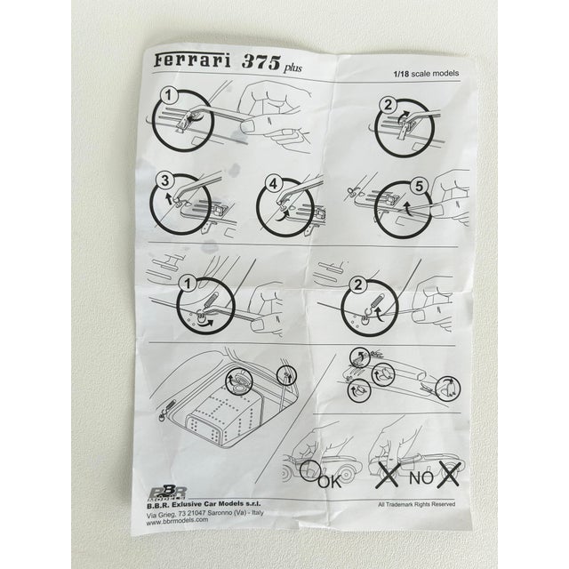Italian BBR 1954 Ferrari 375 Plus Car Model, From Edition of 30, New in Box For Sale - Image 13 of 15
