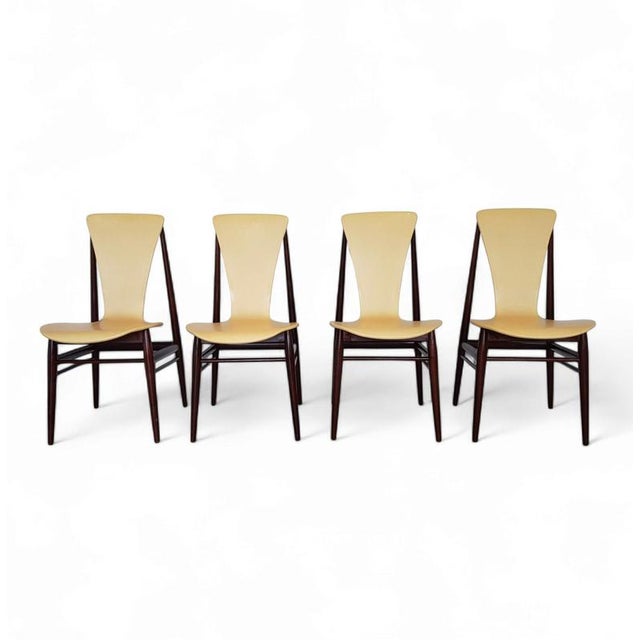 Dining Chairs in Rosewood by Inger Klingenberg, 1959, Set of 4 For Sale - Image 4 of 8