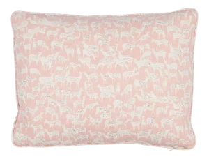 Schumacher Fauna 18" Lumbar Pillow in Dusty Pink