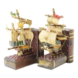 Vintage Tall Ship Bookends, a Pair