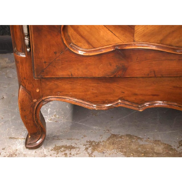 19th Century French Provincial Carved Walnut Armoire – Louis XV Style For Sale - Image 10 of 12