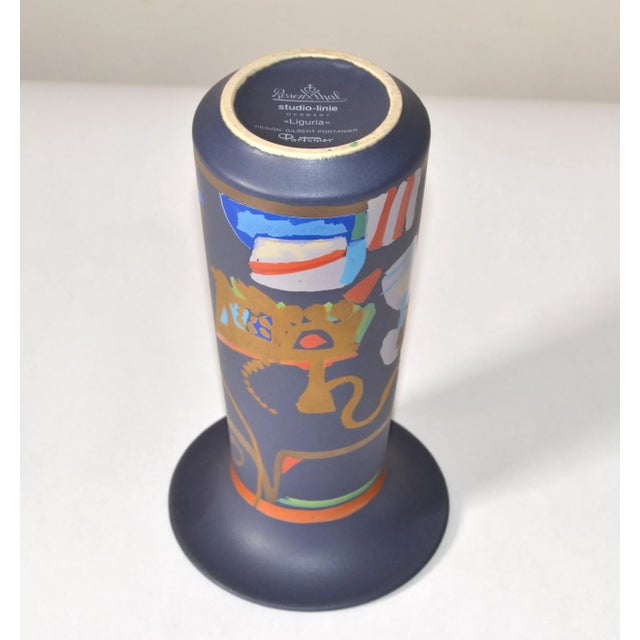 Rosenthal Porcelain Flower Vase Liguria Gilbert Portanier Studio-Linie Germany For Sale - Image 10 of 13