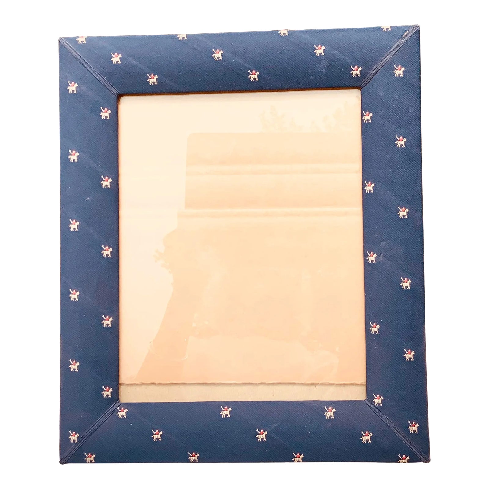 Vintage Fabric Picture Frame | Chairish