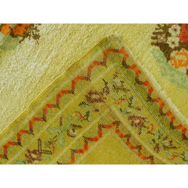 Antique Turkish Oushak Rug With Floral Bouquet Medallions, Circa 1900–1920 For Sale - Image 4 of 7