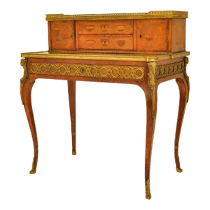 Antique Louis XV Ormolu Marquetry Bonheur Du Jour Desk Roger Vandercruse 1780