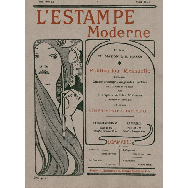 Fernand Louis Gottlob, La Promise, Lithograph on Paper For Sale - Image 8 of 10