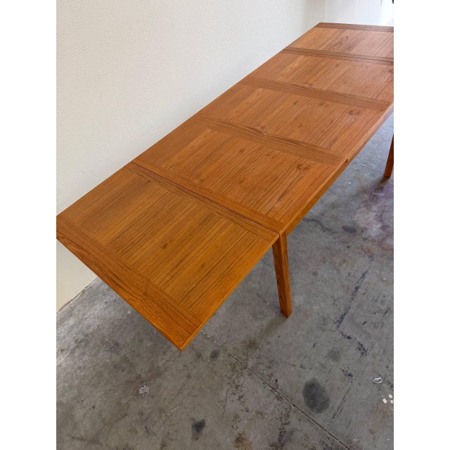Mid 20th Century Danish Mid-Century Modern Teak Extendable Dining Table by Vsm, Made in Denmark For Sale - Image 5 of 10