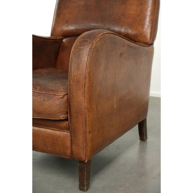 Vintage Sheepskin Lounge Chair For Sale - Image 11 of 13