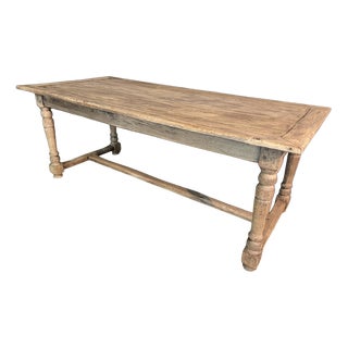 French Oak Farmhouse Dining Table, 1890s For Sale