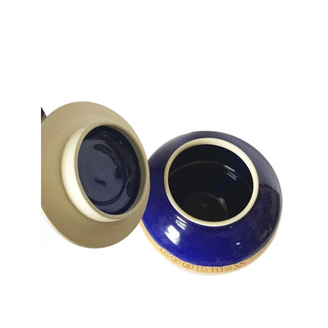 1990s Walt Glass Master Potter Drip Glaze Big Lidded Cookie Jar Studio Pottery For Sale - Image 4 of 6