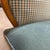 Wood Teal Gingham Danish Art Deco Club Chair For Sale - Image 7 of 7