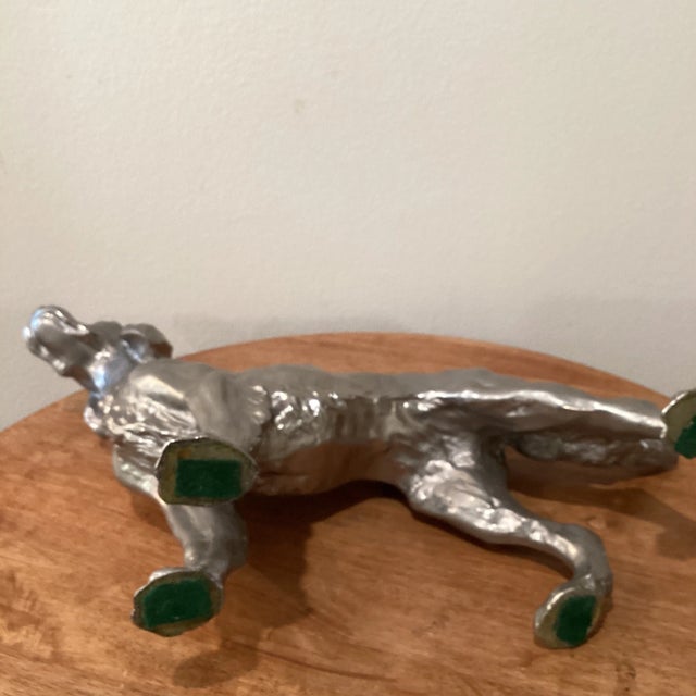 Vintage Silver Plate Irish Setter Hunting Dog Sculpture For Sale In Chicago - Image 6 of 12