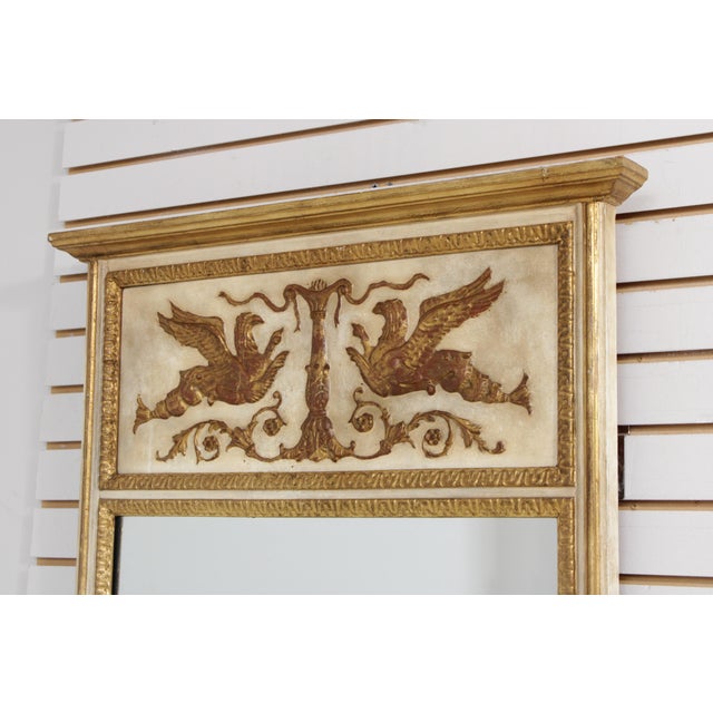 French French Louis XV Style Trumeau Decorator Mirror For Sale - Image 3 of 16