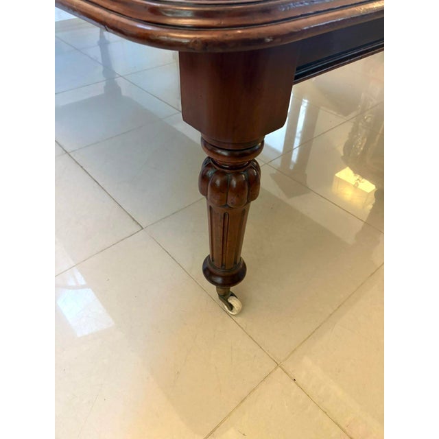 Large Antique Victorian Figured Extendable Dining Table in Mahogany, 1860s For Sale - Image 15 of 17