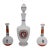 19th Century French Opaline Glass Grand Tour Decanter & Portrait Vases – Set of 3 For Sale