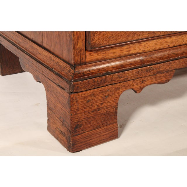 Wood Antique George III Style Oak Chest of Drawers For Sale - Image 7 of 12