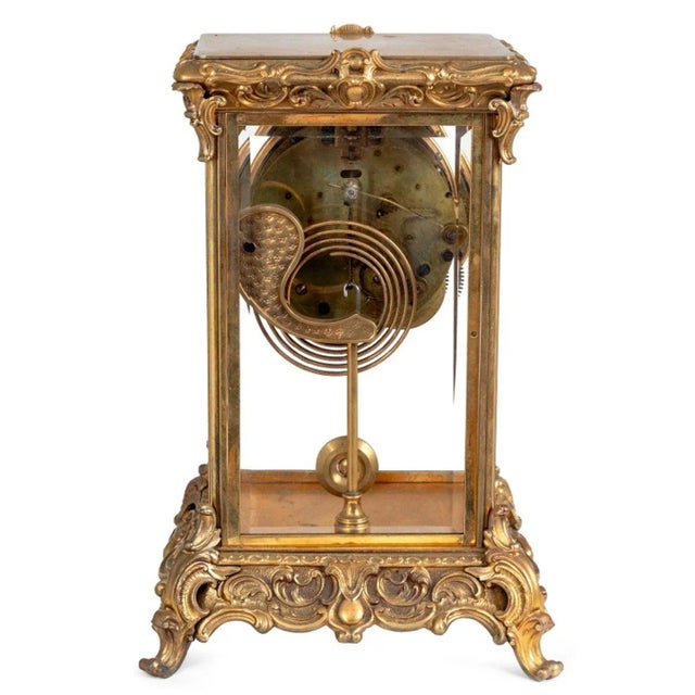 Ansonia Clock Company Ansonia Cast Brass Table Clock For Sale - Image 4 of 4
