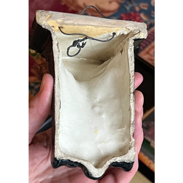 Mediterranean Antique Majolica Made in Italy Gargoyle Wall Sconce Shelf Bracket For Sale - Image 3 of 7