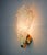 Frosted Leaf Wall Lamp in Murano Glass, 1970 For Sale - Image 4 of 7