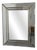 Large Vintage Brass Beveled Wall Mirror For Sale