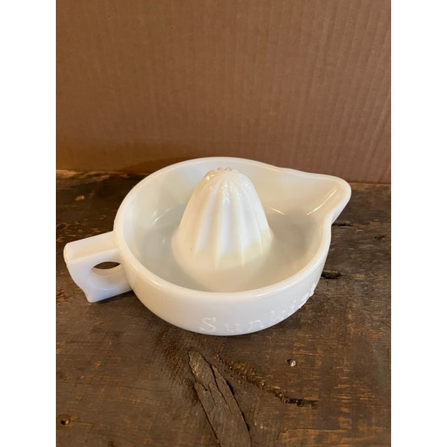 1960s Vintage Milk Glass Sunkist Juicer For Sale - Image 5 of 8