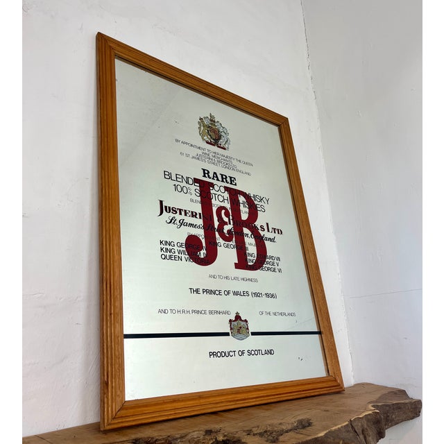 Vintage J & B Scotch Whisky Advertising Mirror, 1970s For Sale - Image 16 of 16