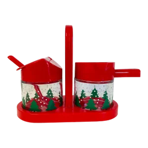Vintage Holiday Sugar & Creamer Set