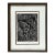 Vintage Impressionist Woodcut Print of Florida Panther in Wood Frame For Sale