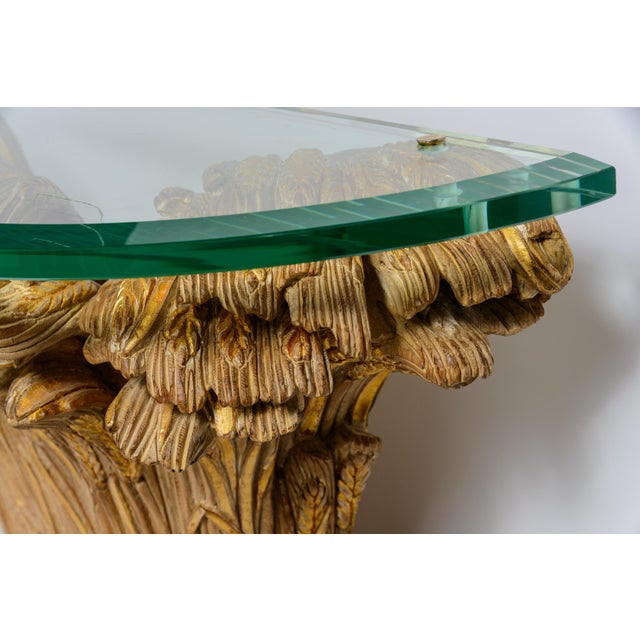Hollywood Regency Italian Hollywood Regency "Sheaf of Wheat" Console Table, by Franco Chelini in the 1970s. For Sale - Image 3 of 10