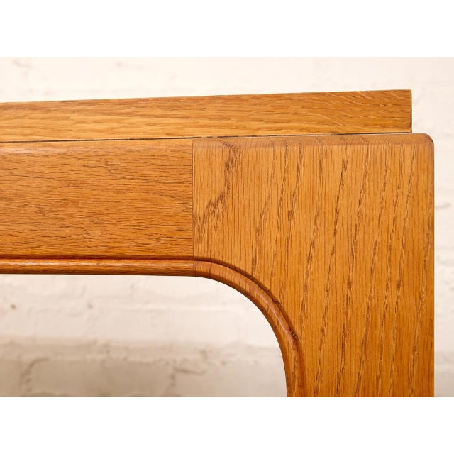 Oak Vintage Bookshelf With Glass For Sale In Los Angeles - Image 6 of 12