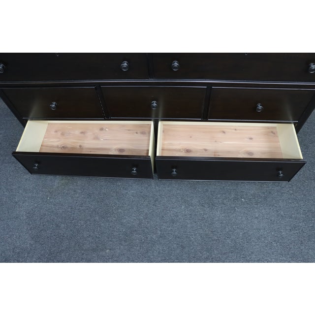 Bassett Dark Cherry 9-Drawer Dresser With Mirror For Sale In Philadelphia - Image 6 of 11