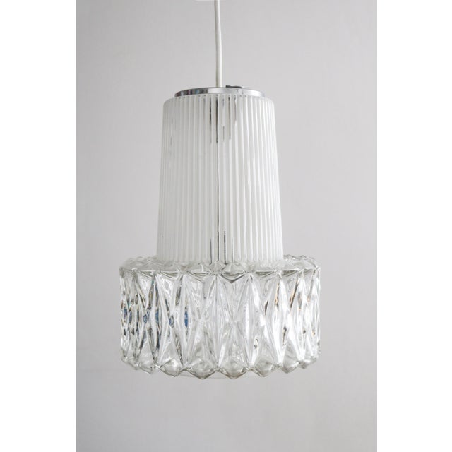 Large Pendant Lamp in Glass from Glashütte Limburg, Germany, 1970s For Sale - Image 10 of 10